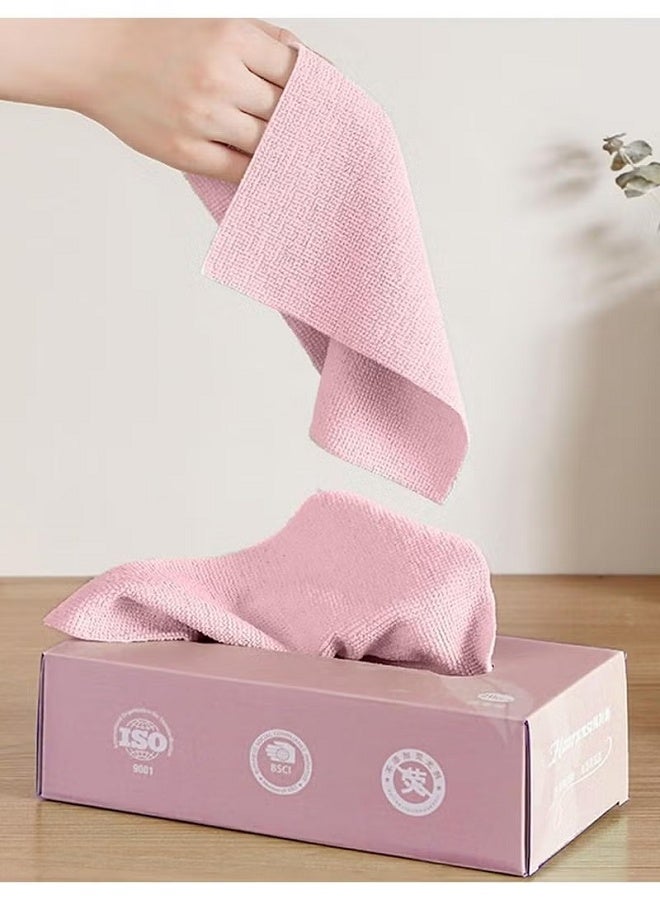 مجموعة 20قطعة من مناشف المايكروفايبر مع علبة مناديل سحب سحرية – قماش تنظيف متعدد الوظائف قابل للسحب لتنظيف الأطباق وزجاج السيارة والنوافذ – أقمشة تنظيف قوية للمنزل والمطبخ قابلة لإعادة الاستخدام - Image 4